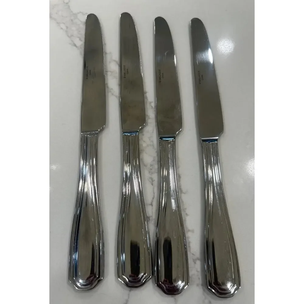 Wallace ARLINGTON Stainless‎ Flatware Set of 3 Dinner Knives 9” Glossy Outline